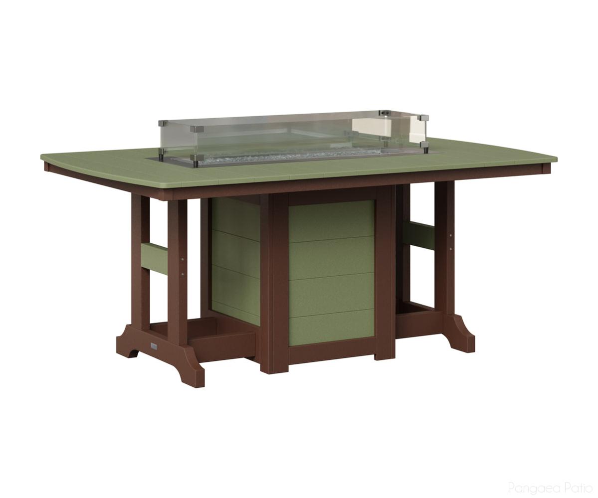 Garden Classic 44" x 72" Rectangular Fire Table - Bar Height