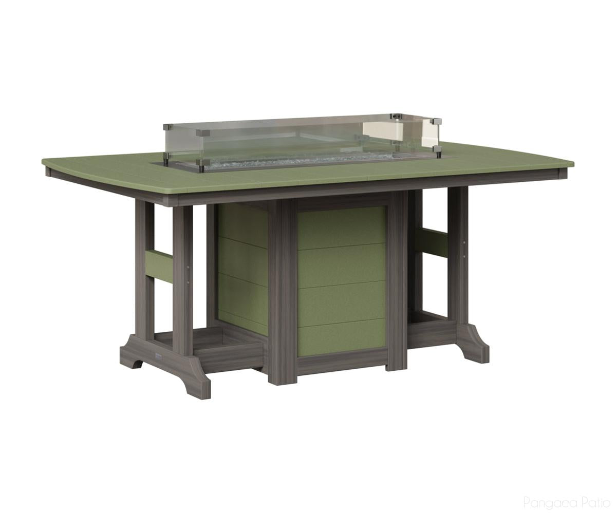 Garden Classic 44" x 72" Rectangular Fire Table - Dining Height