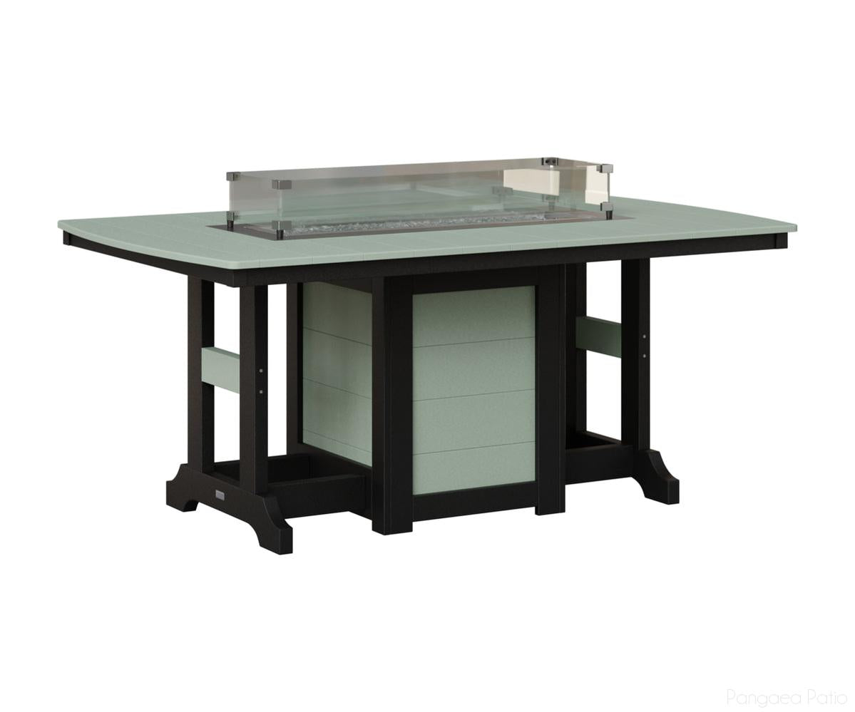 Garden Classic 44" x 72" Rectangular Fire Table - Dining Height