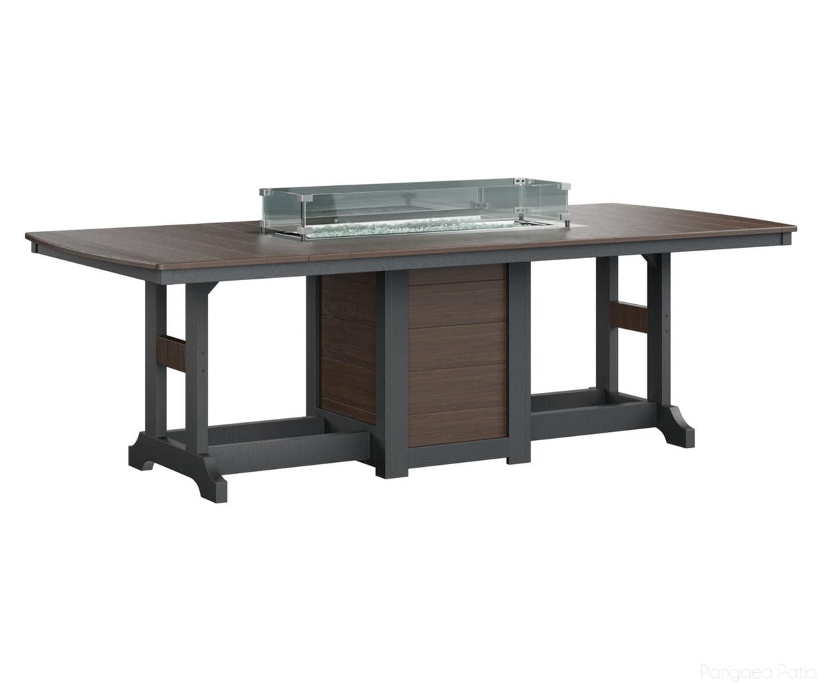 Garden Classic 44" x 96" Rectangular Fire Table - Dining Height