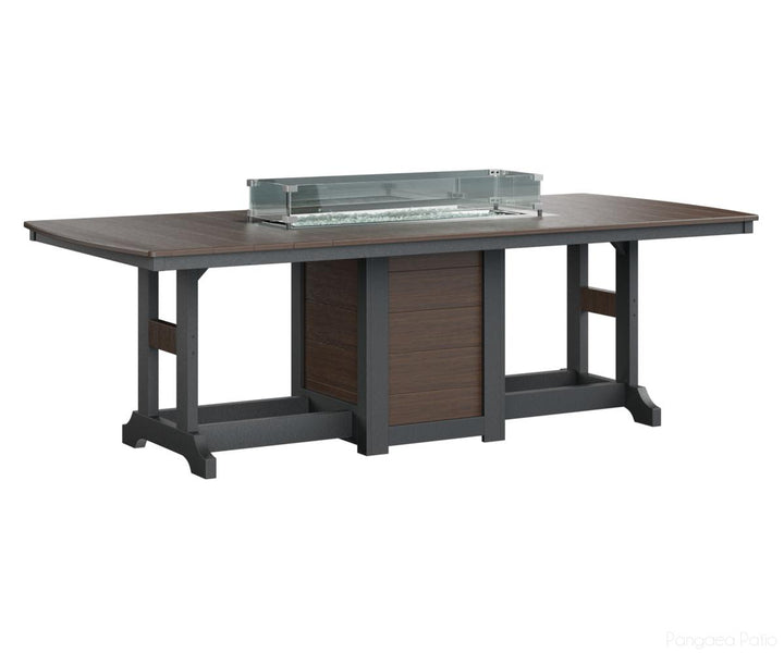 Garden Classic 44" x 96" Rectangular Fire Table - Dining Height