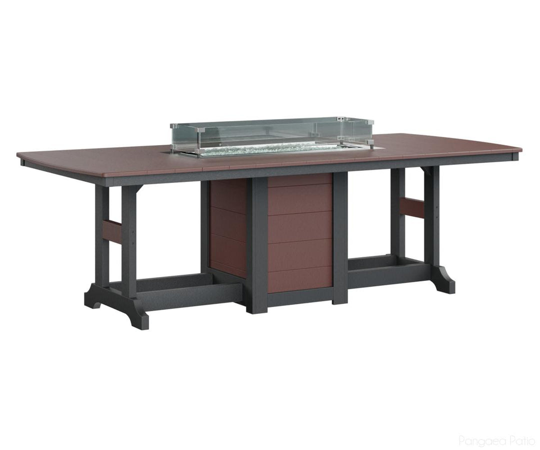Garden Classic 44" x 96" Rectangular Fire Table - Dining Height