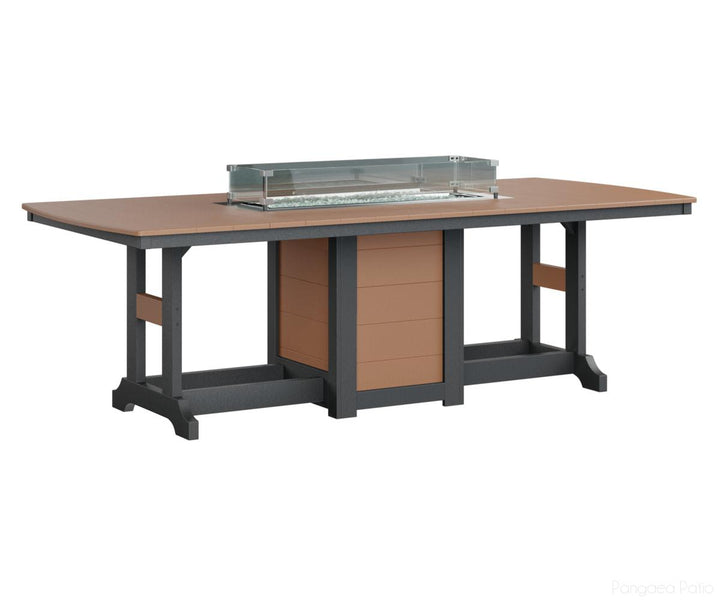Garden Classic 44" x 96" Rectangular Fire Table - Dining Height