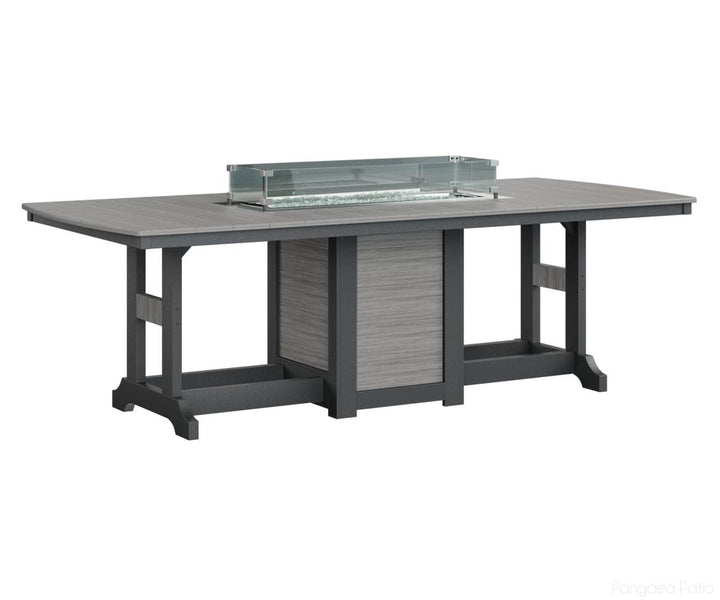 Garden Classic 44" x 96" Rectangular Fire Table - Dining Height