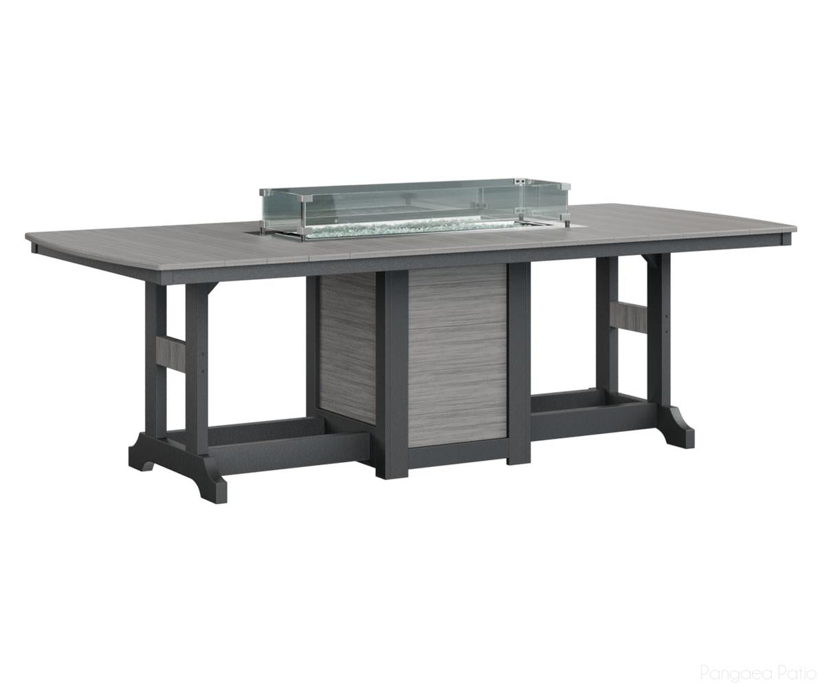 Garden Classic 44" x 96" Rectangular Fire Table - Bar Height