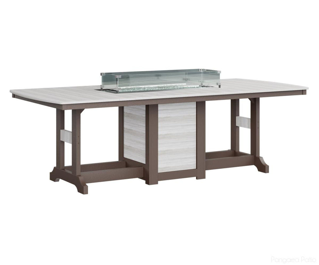 Garden Classic 44" x 96" Rectangular Fire Table - Bar Height