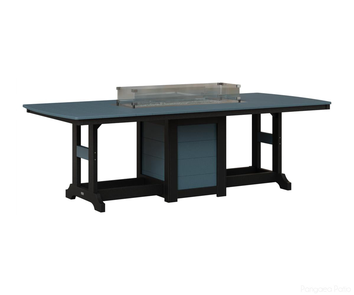 Garden Classic 44" x 96" Rectangular Fire Table - Dining Height