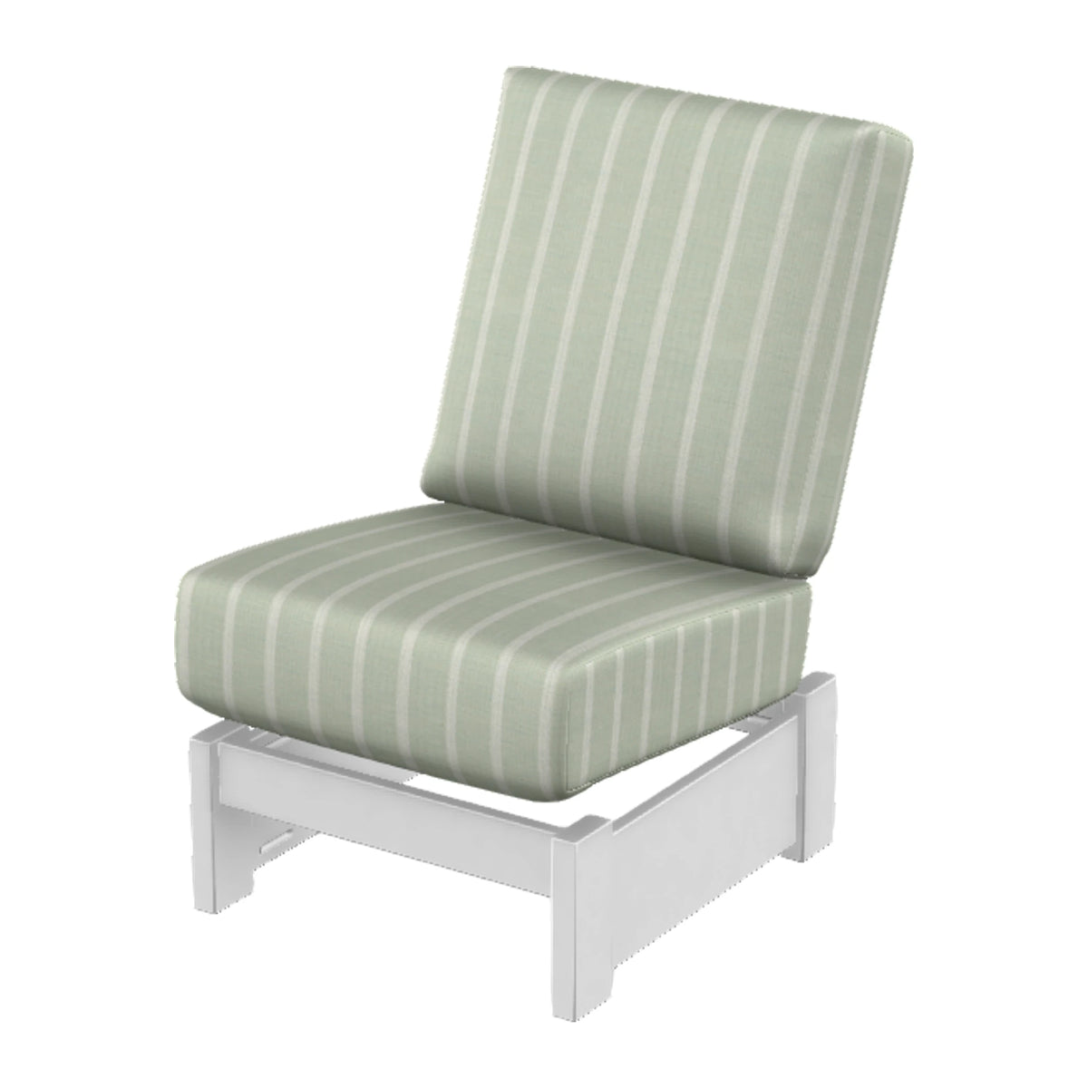 Leeward Cushion Armless Single Seat Section (fixed) — Snow MGP