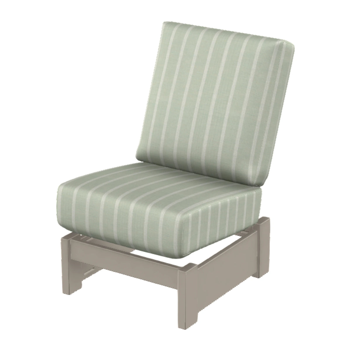 Leeward Cushion Armless Single Seat Section (fixed) — Warm Grey MGP
