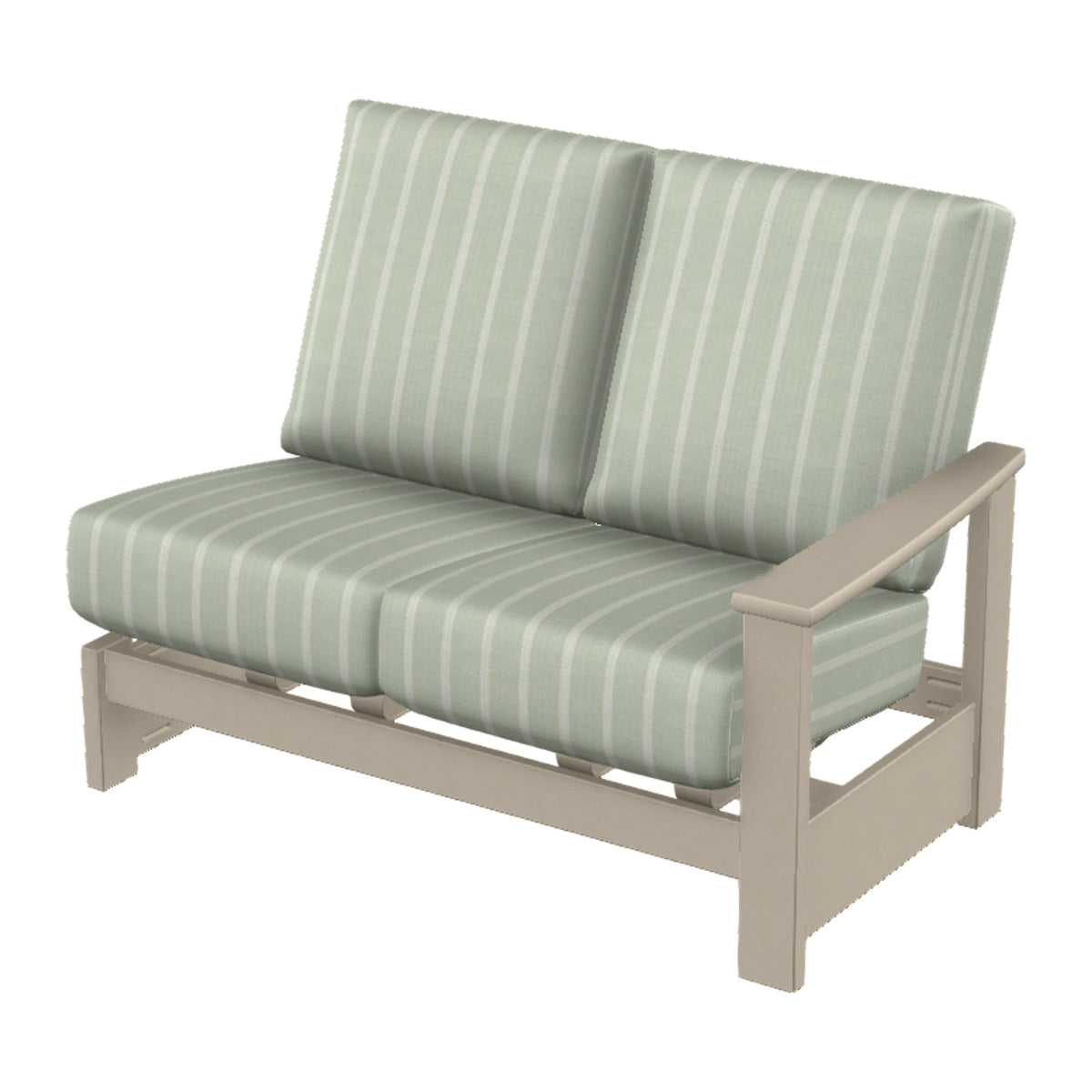 Leeward Cushion Loveseat Section w/ Hidden Motion (RAF) — Desert Sand MGP / Match Finish