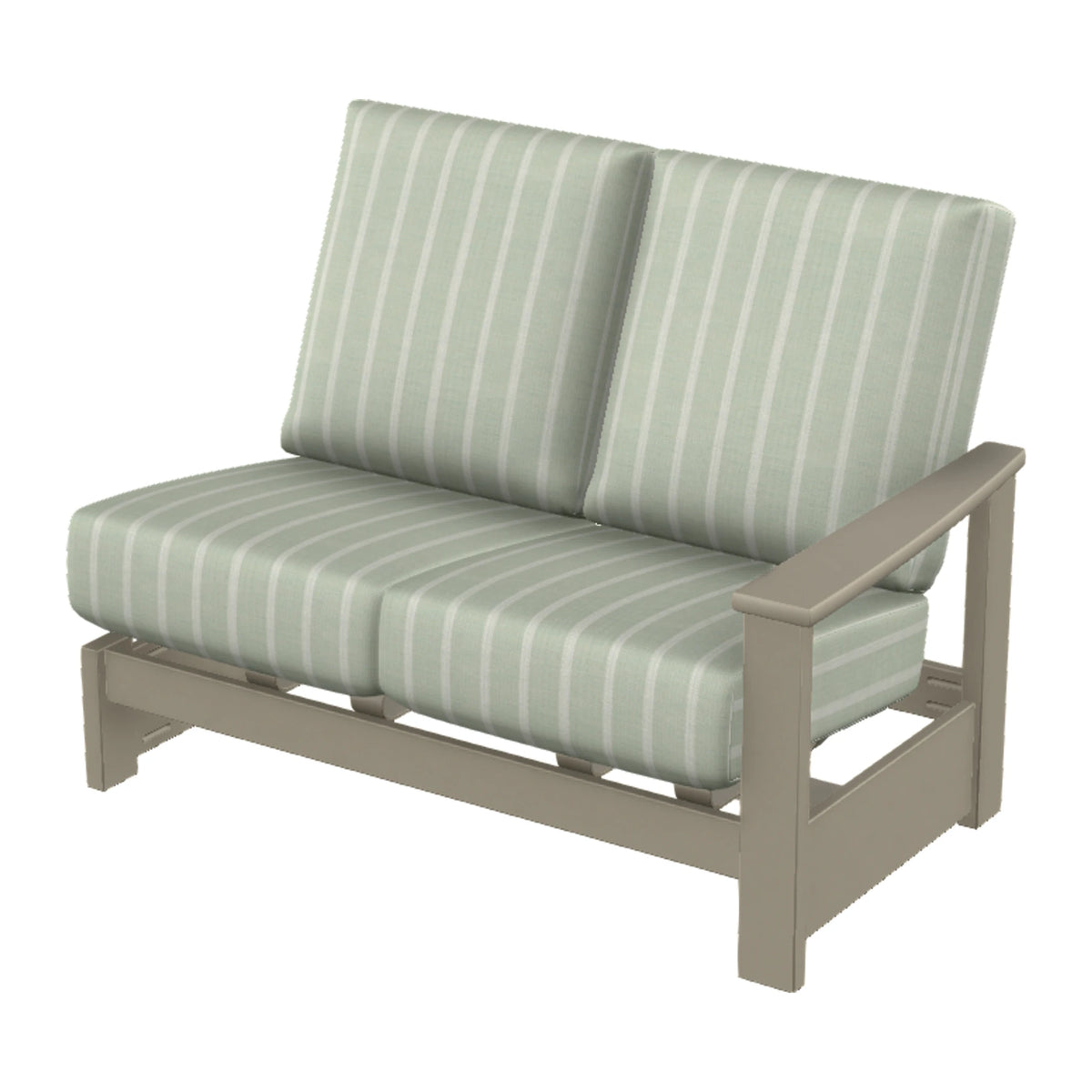 Leeward Cushion Loveseat Section w/ Hidden Motion (RAF) — Storm MGP / Match Finish