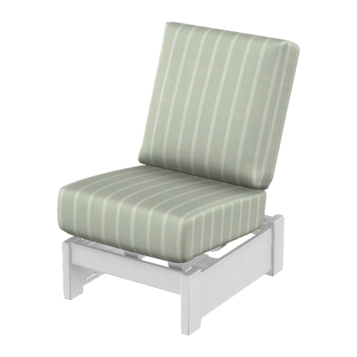 Leeward Cushion Armless Single-Seat Section w/ Hidden Motion — Snow MGP