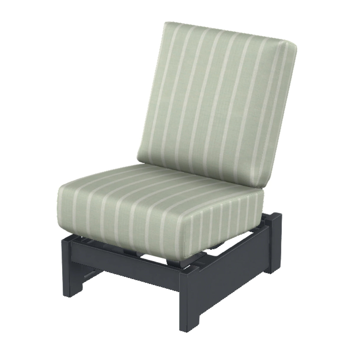 Leeward Cushion Armless Single-Seat Section w/ Hidden Motion — Classic Graphite MGP