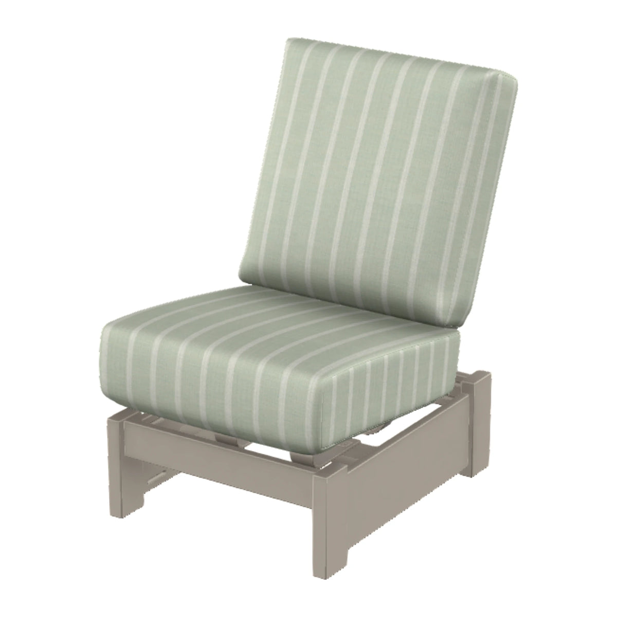 Leeward Cushion Armless Single-Seat Section w/ Hidden Motion — Warm Grey MGP