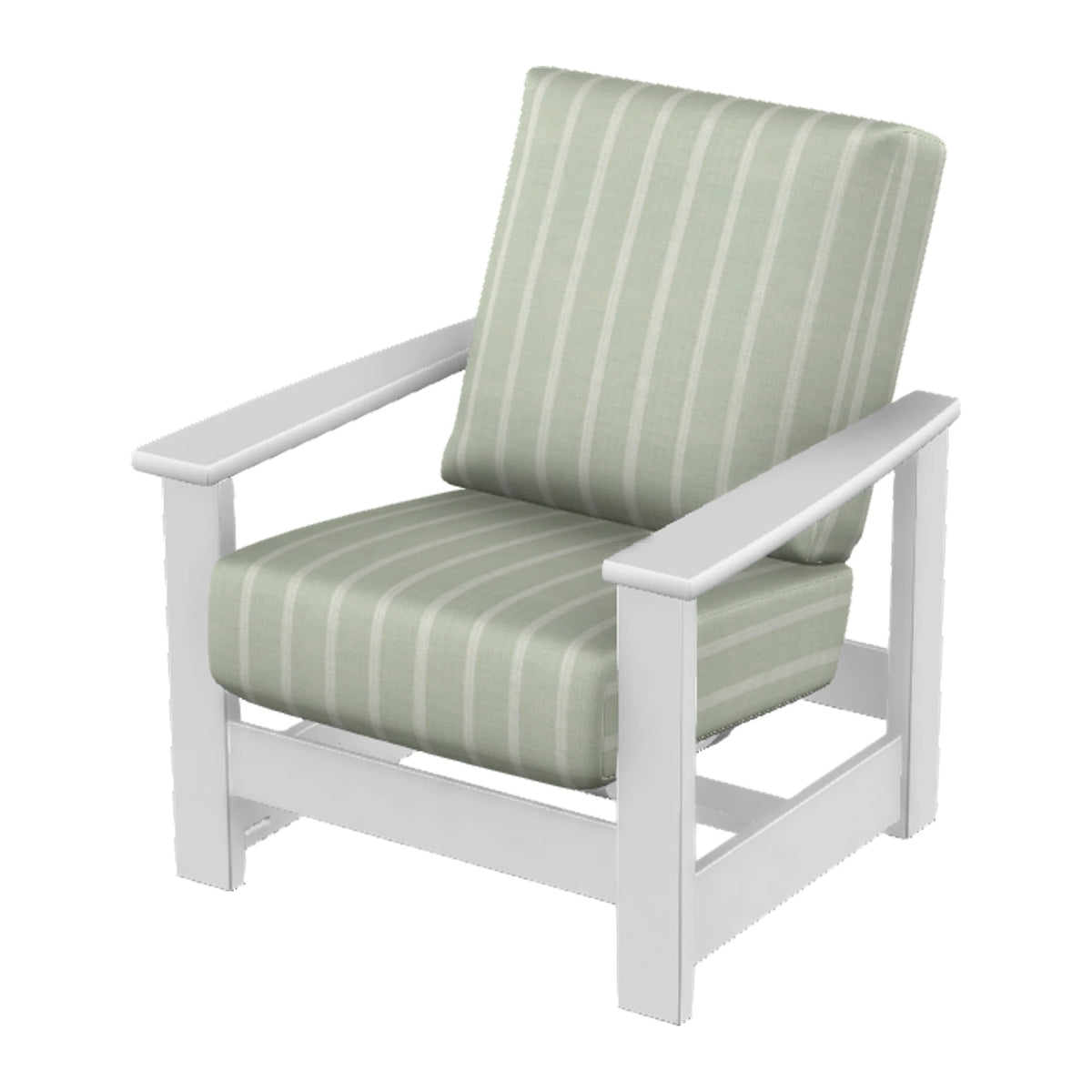 Leeward Cushion Armchair w/ Hidden Motion — Snow MGP / Match Finish