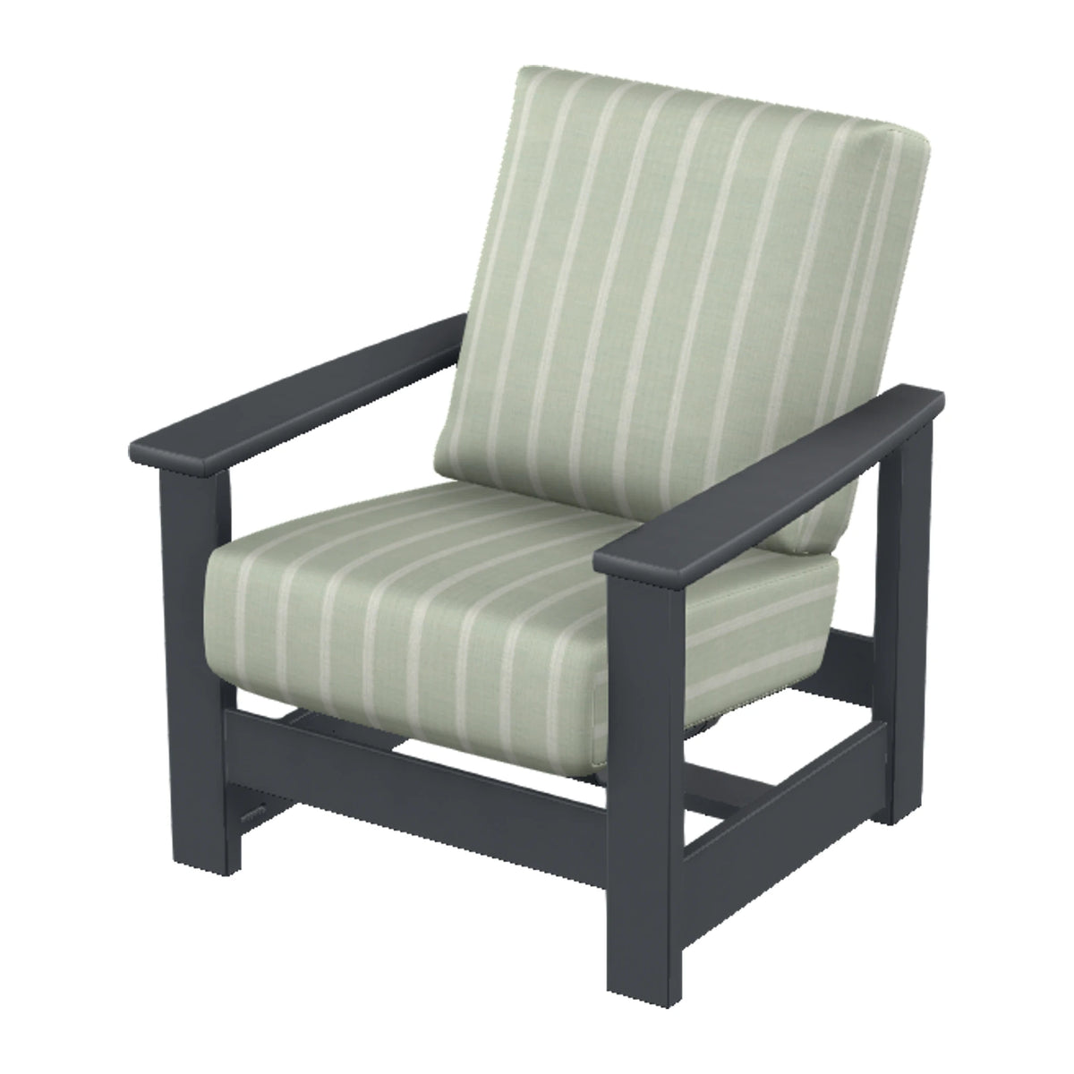 Leeward Cushion Armchair w/ Hidden Motion — Classic Graphite MGP / Match Finish