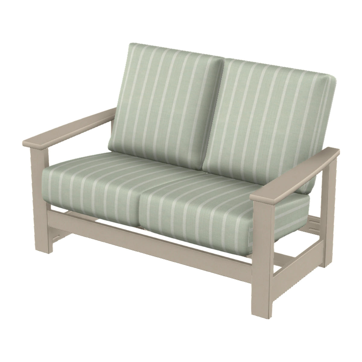 Leeward Cushion Loveseat w/ Hidden Motion — Desert Sand MGP / Match Finish