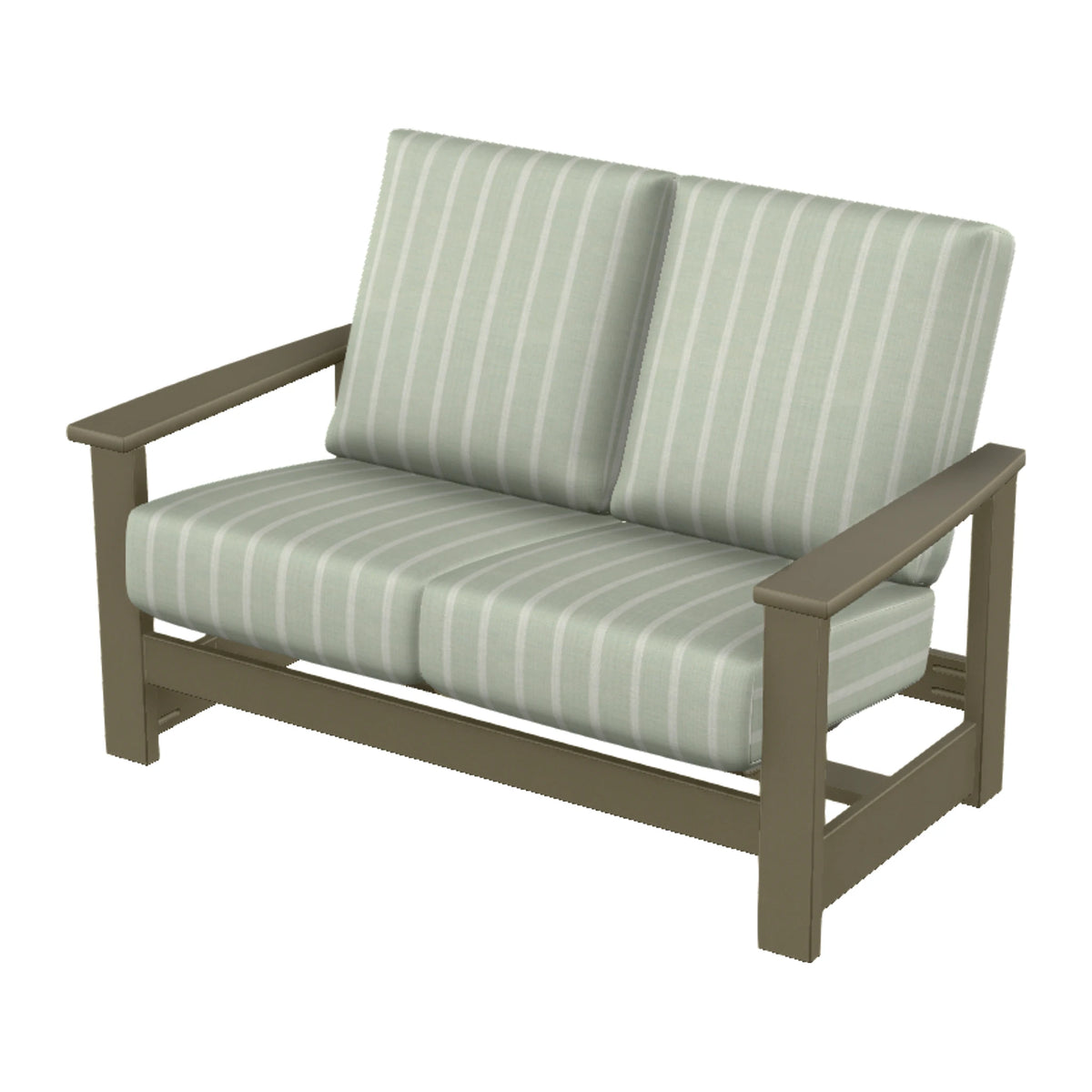 Leeward Cushion Loveseat w/ Hidden Motion — Beachwood MGP / Match Finish