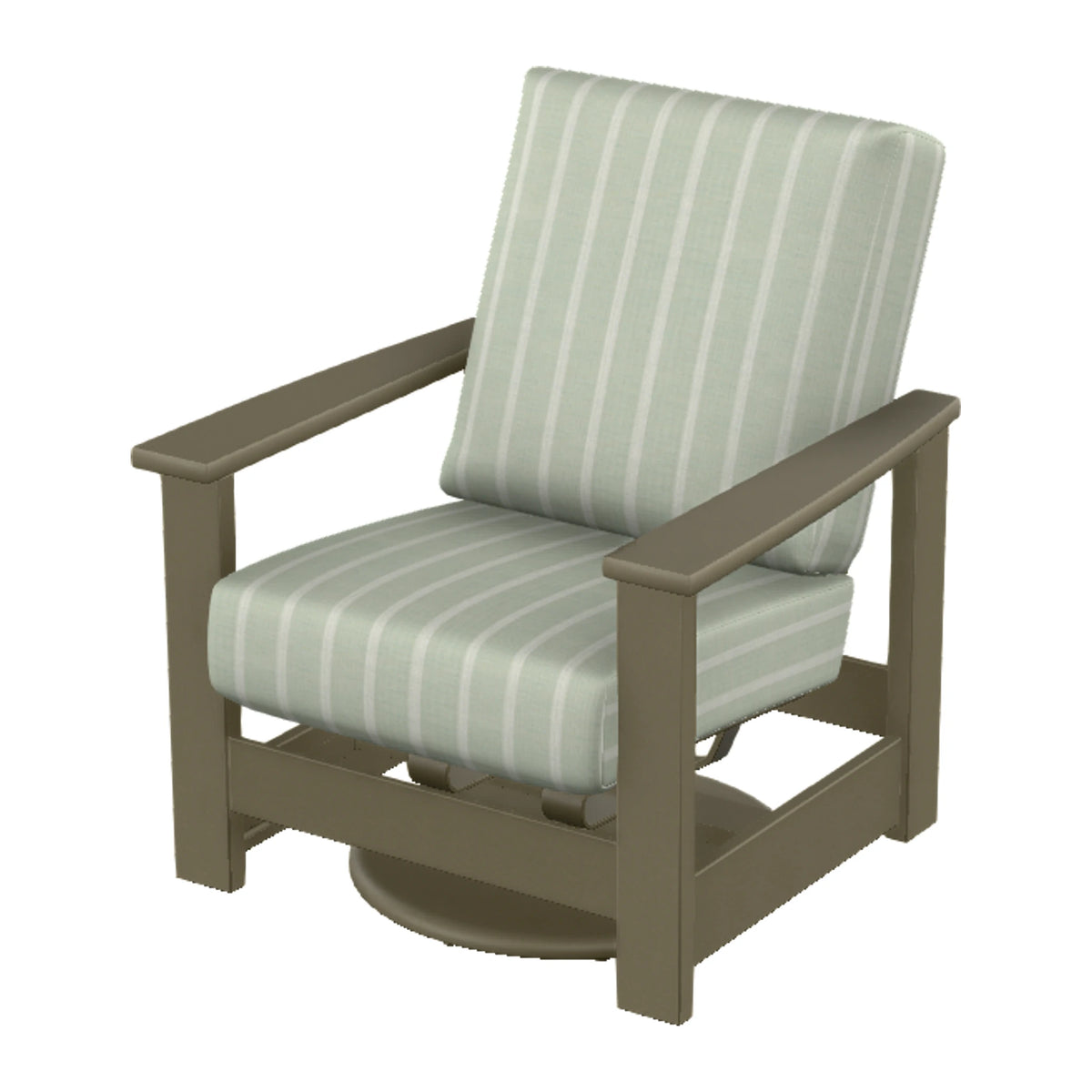 Leeward Cushion Swivel Rocker w/ Hidden Motion — Beachwood MGP / Match Finish