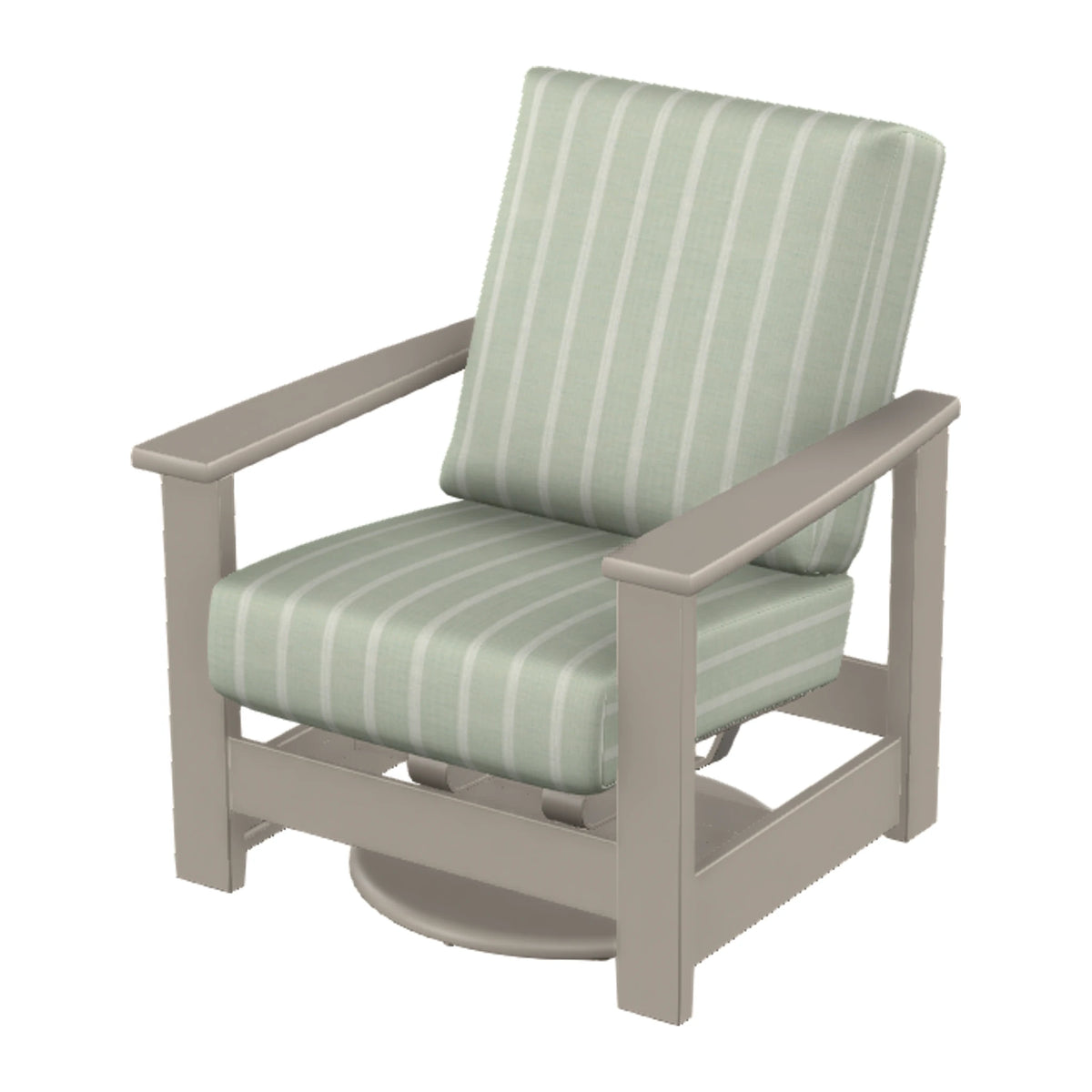 Leeward Cushion Swivel Rocker w/ Hidden Motion — Warm Grey MGP / Match Finish