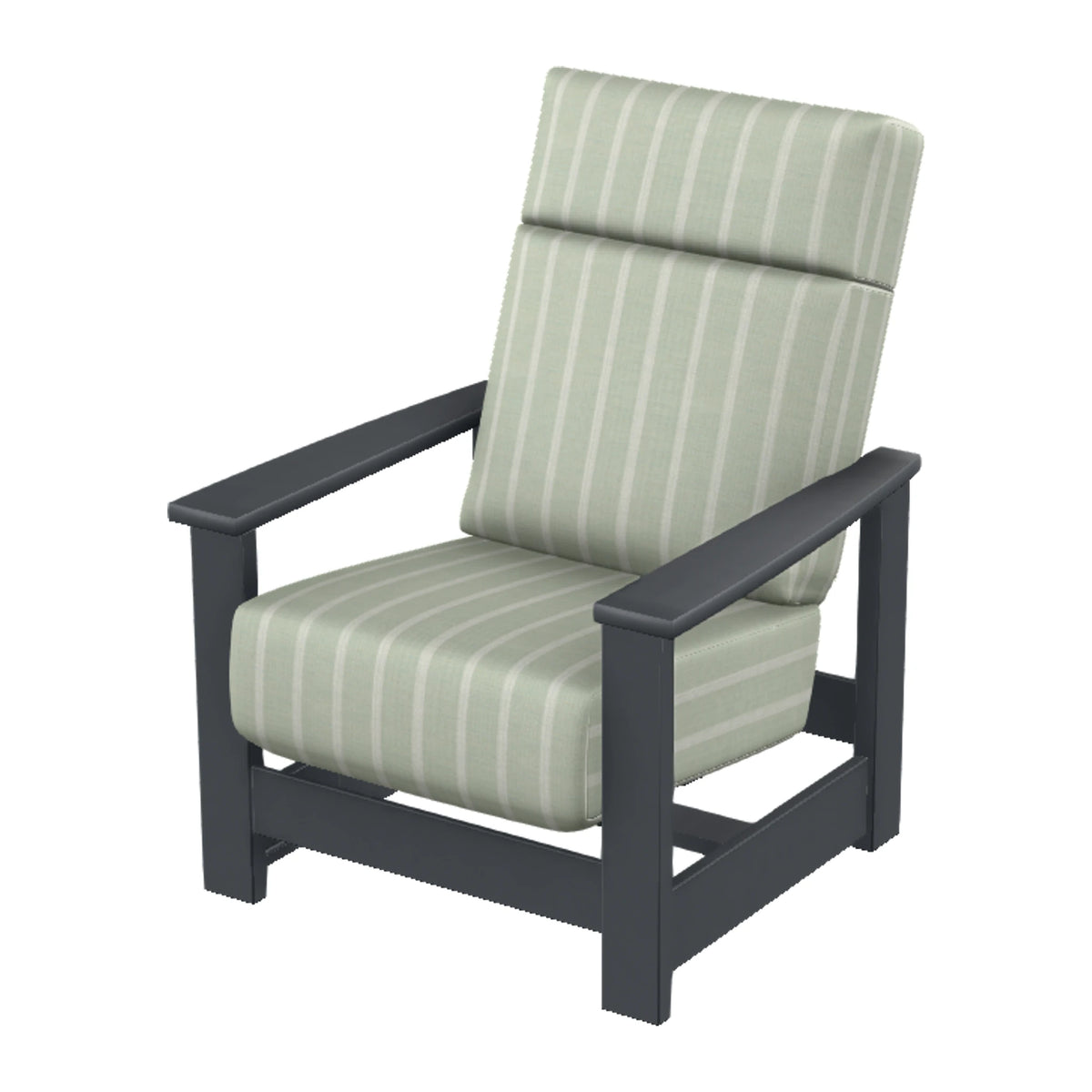 Leeward Cushion Supreme Armchair w/ Hidden Motion — Classic Graphite MGP / Match Finish