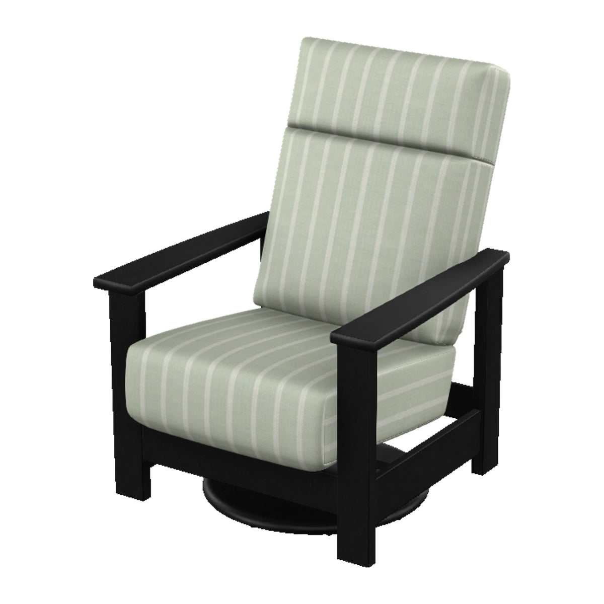 Leeward Cushion Supreme Swivel Rocker — Black MGP / Match Finish