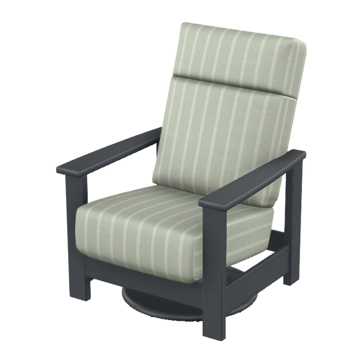 Leeward Cushion Supreme Swivel Rocker — Classic Graphite MGP / Match Finish