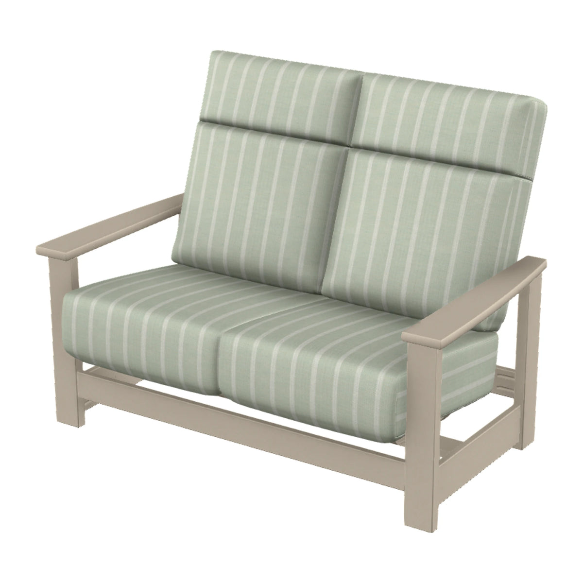Leeward Cushion Supreme Loveseat w/ Hidden Motion — Desert Sand MGP / Match Finish