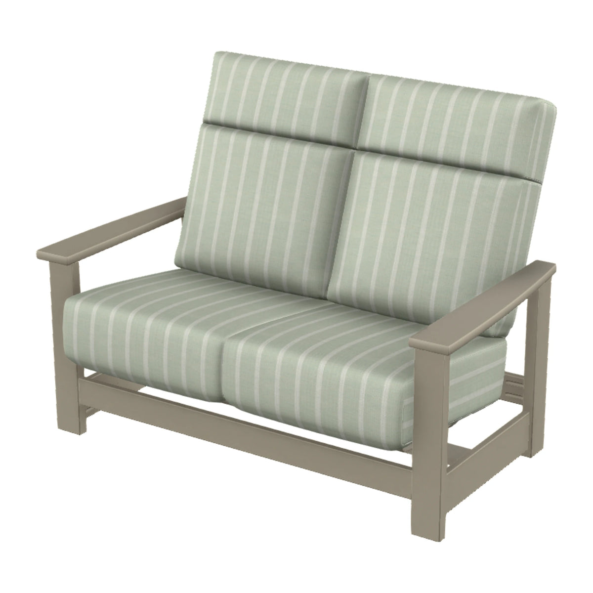 Leeward Cushion Supreme Loveseat w/ Hidden Motion — Storm MGP / Match Finish