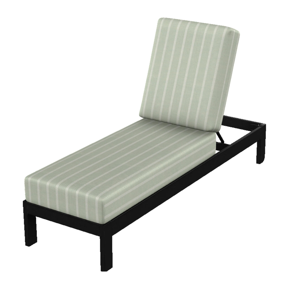 Leeward Cushion Armless Chaise — Black MGP