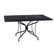 42" x 60" Iron Rectangular Dining Umbrella Table 8-Spoke
