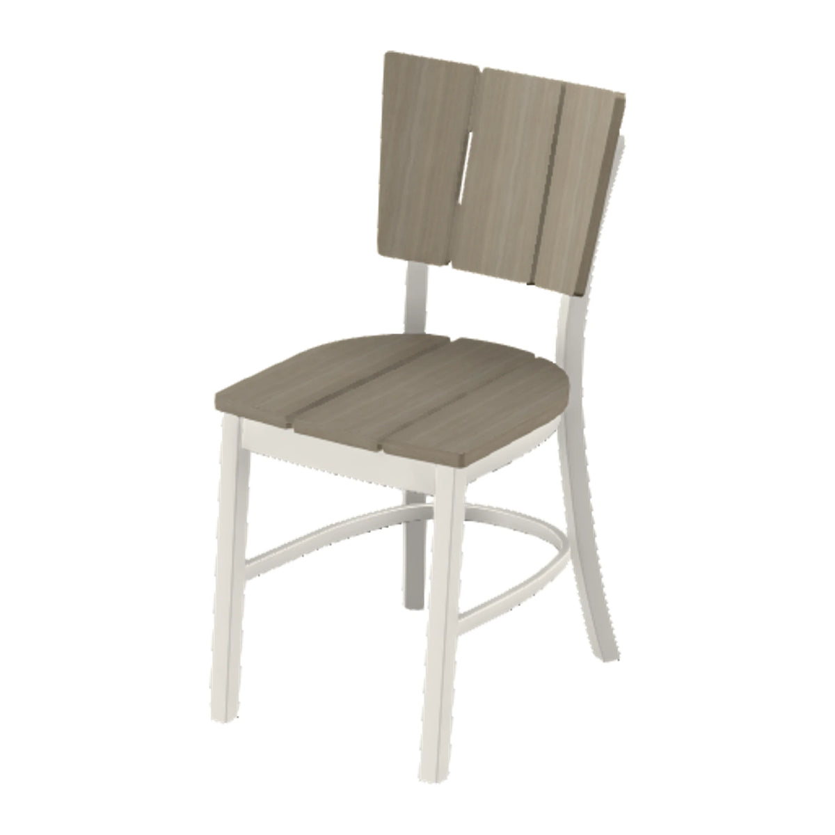 Avant Stacking Armless Bistro Chair — Snow PC