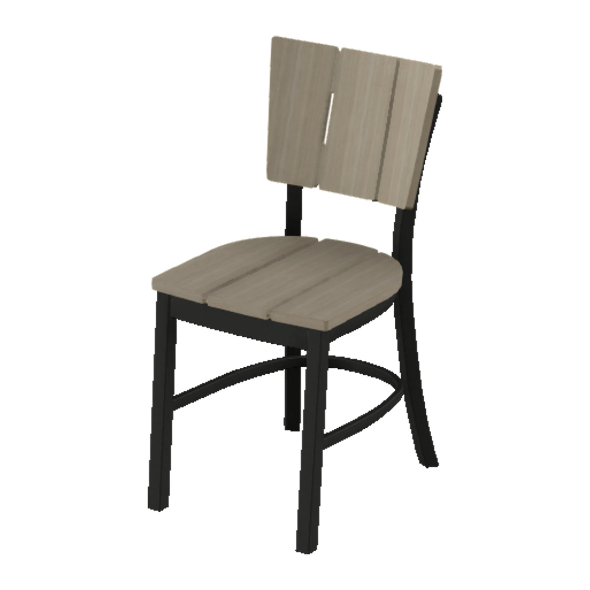 Avant Stacking Armless Bistro Chair — Black PC