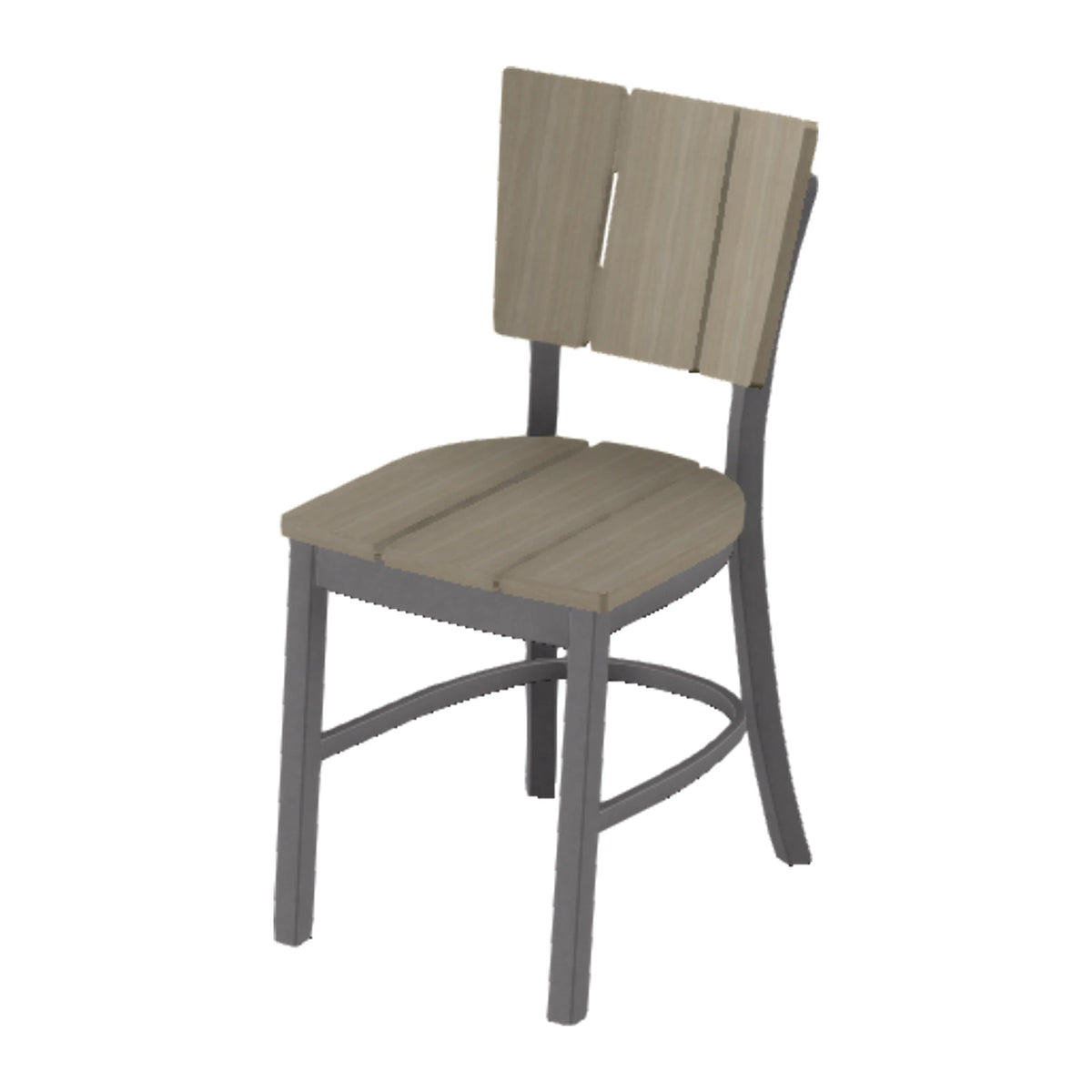 Avant Stacking Armless Bistro Chair — Graphite Txt PC