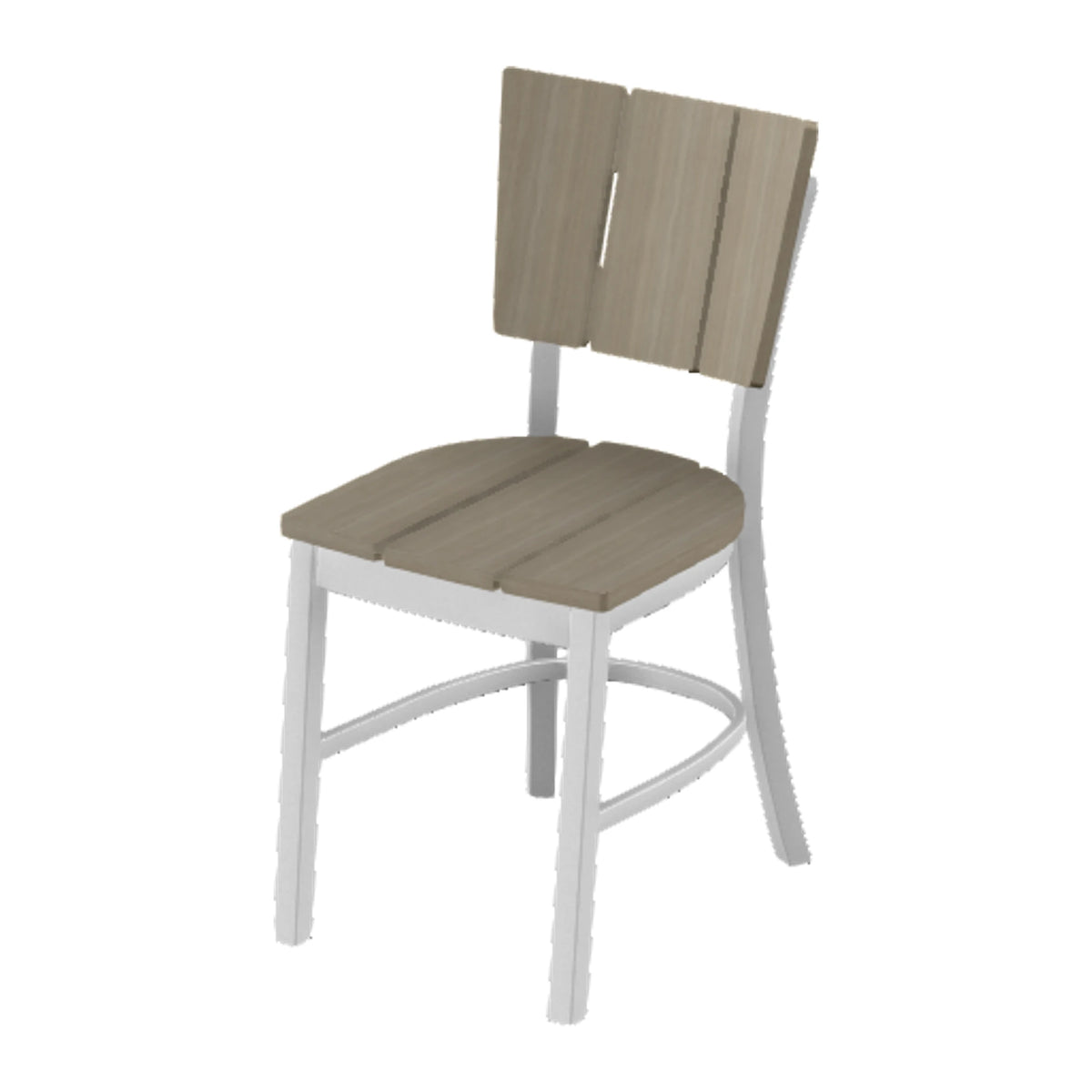 Avant Stacking Armless Bistro Chair — White Txt PC