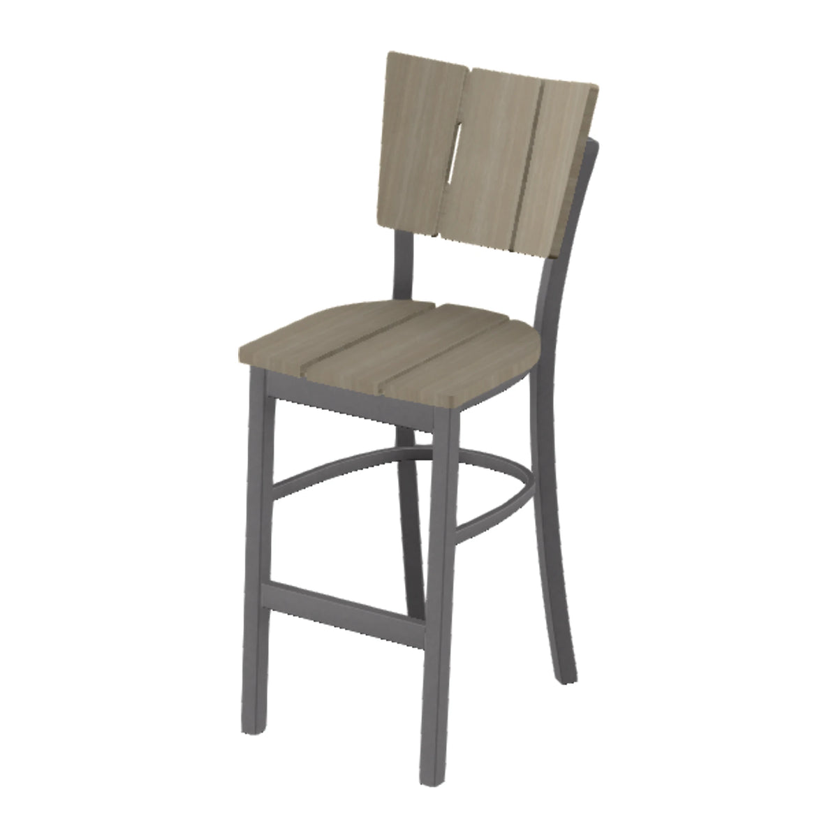 Avant Stacking Armless Balcony Chair — Graphite Txt PC
