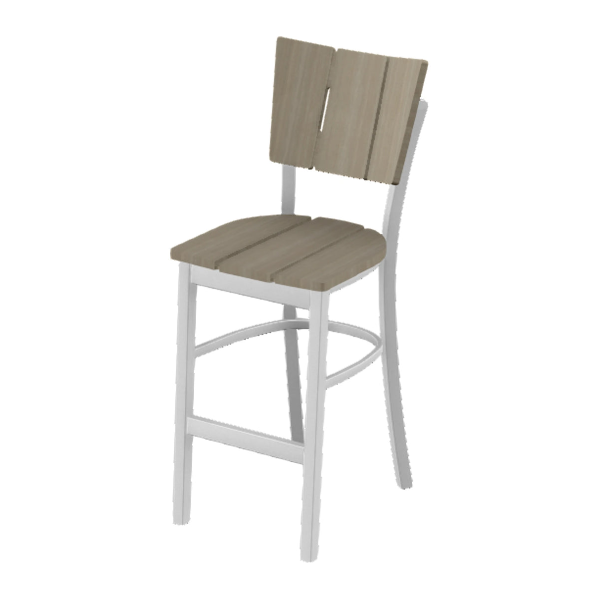Avant Stacking Armless Balcony Chair — White Txt PC