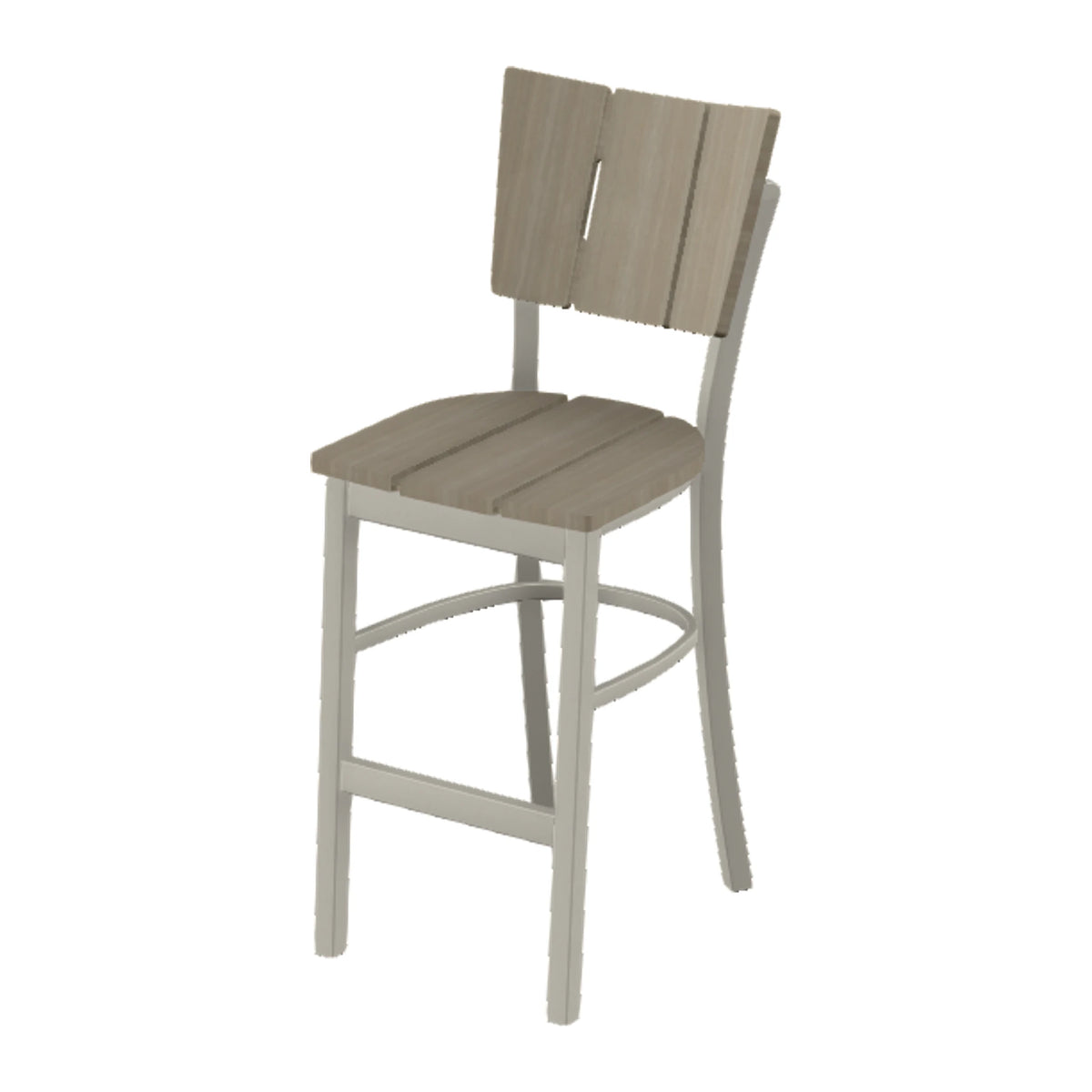 Avant Stacking Armless Balcony Chair — Warm Grey PC