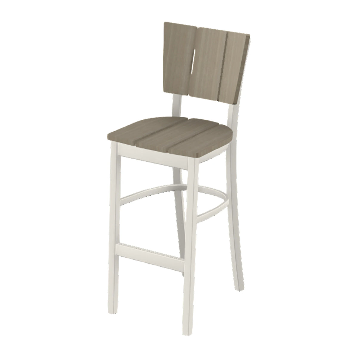 Avant Stacking Armless Bar Chair — Snow PC