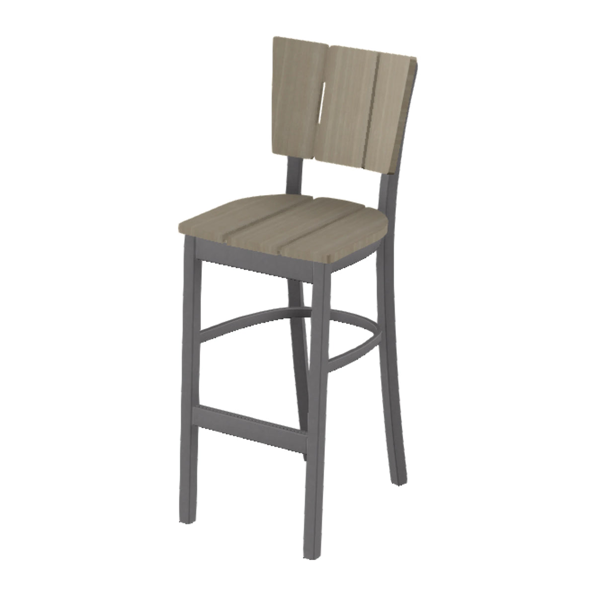 Avant Stacking Armless Bar Chair — Graphite Txt PC