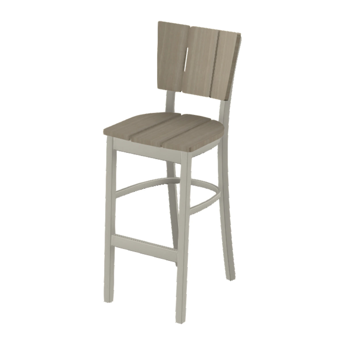 Avant Stacking Armless Bar Chair — Warm Grey PC