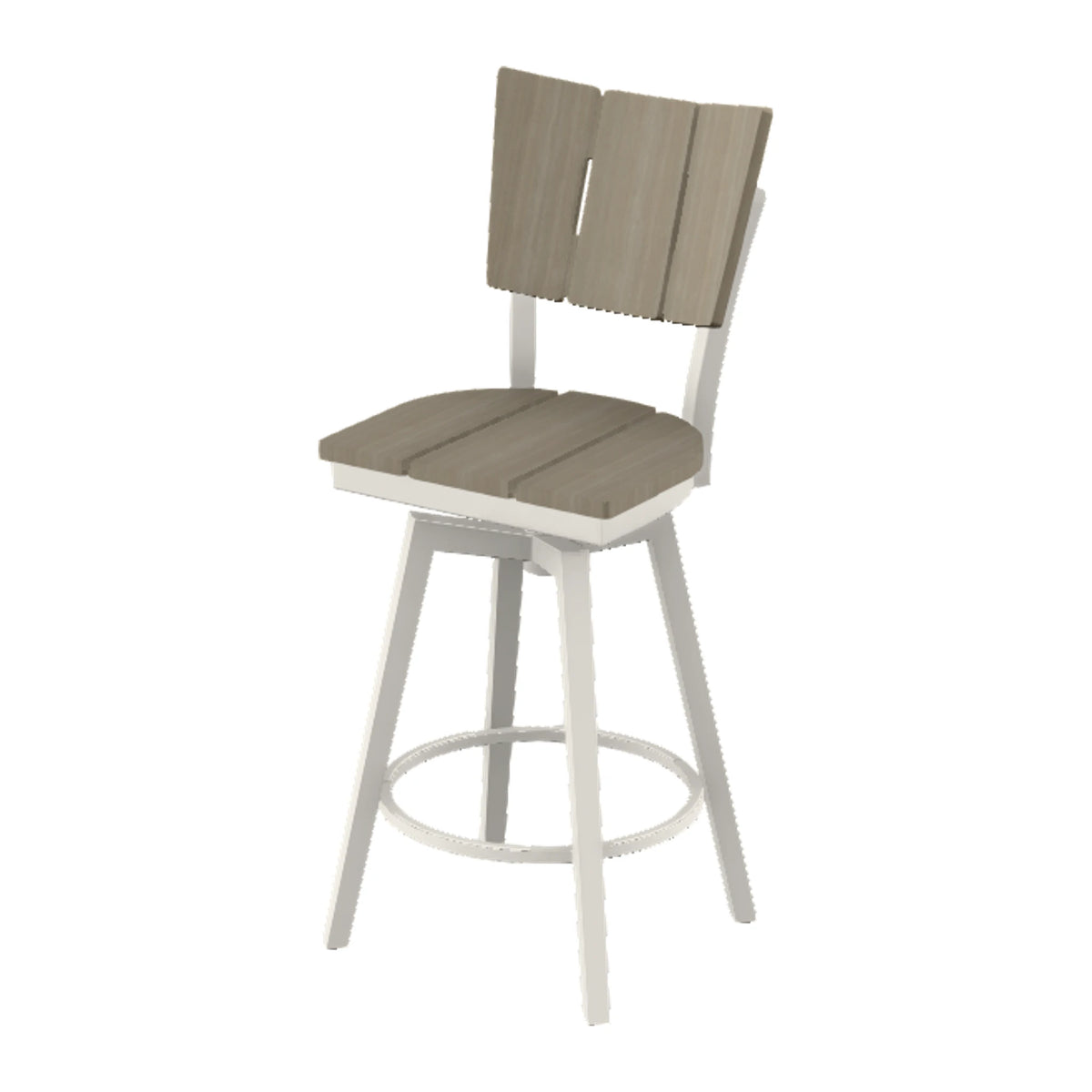 Avant Armless Bar Swivel Chair — Snow PC