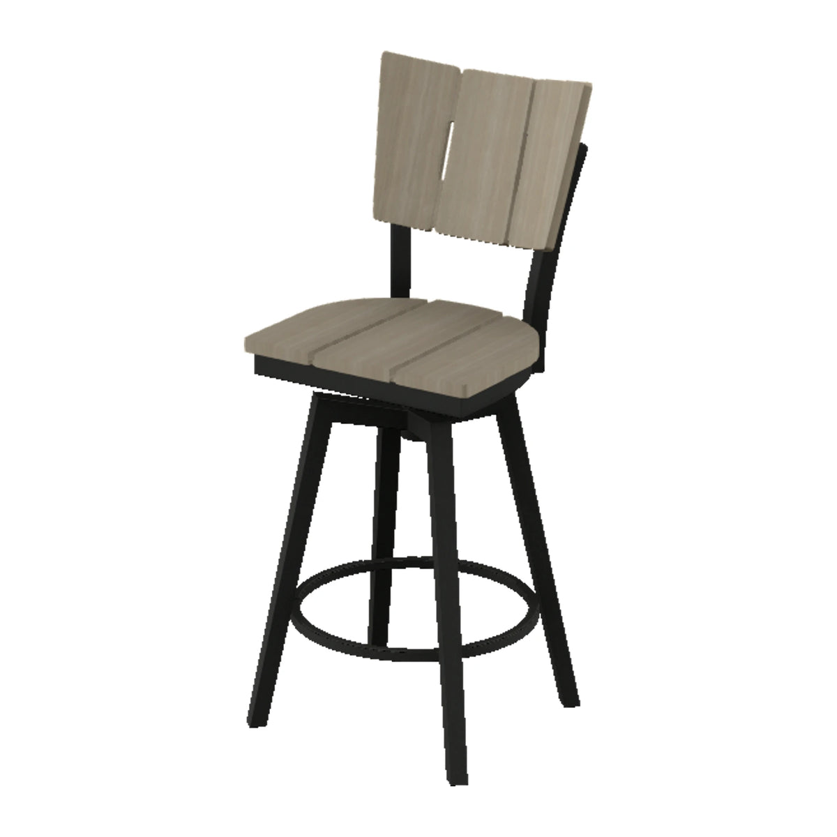 Avant Armless Bar Swivel Chair — Black PC