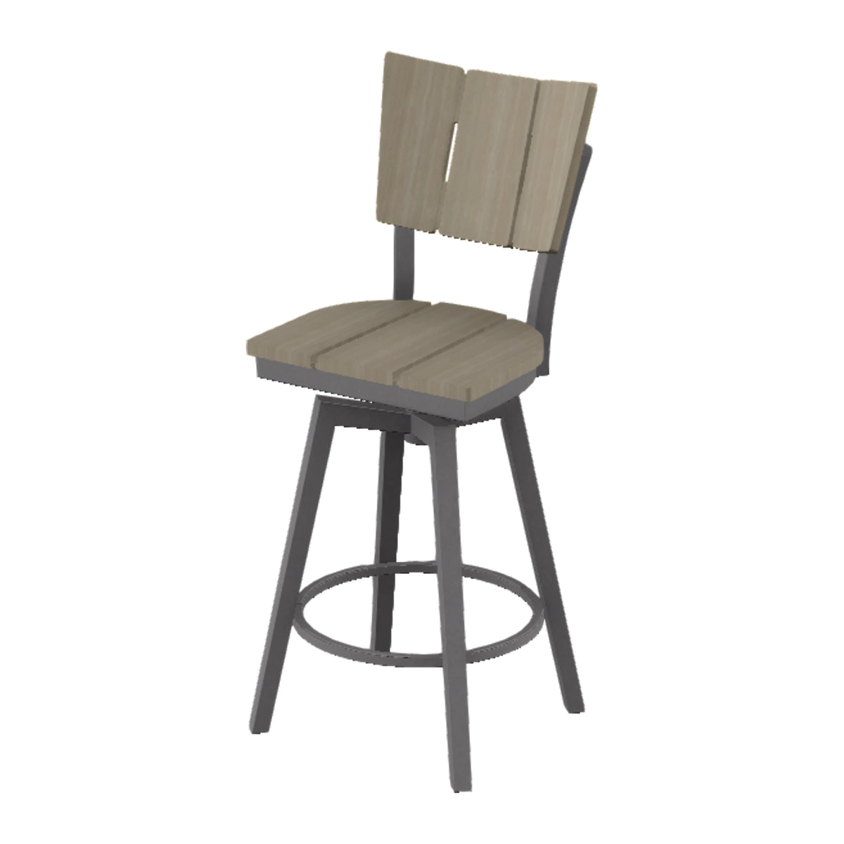 Avant Armless Bar Swivel Chair — Graphite Txt PC