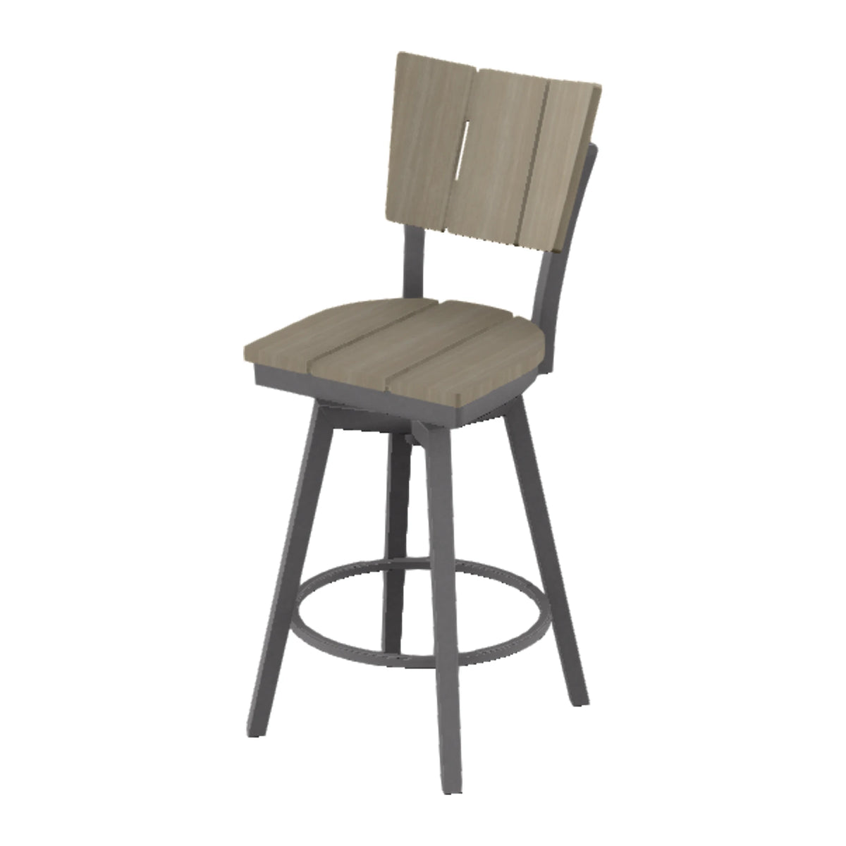 Avant Armless Balcony Swivel Chair — Graphite Txt PC