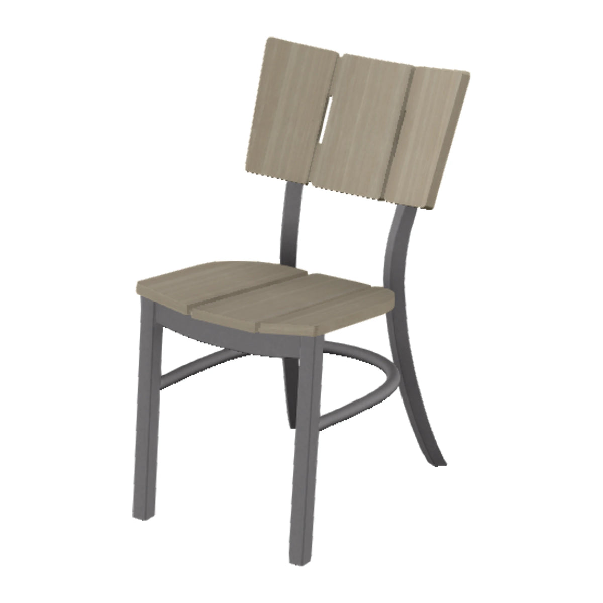 Avant Stacking Armless Dining Chair — Graphite Txt PC