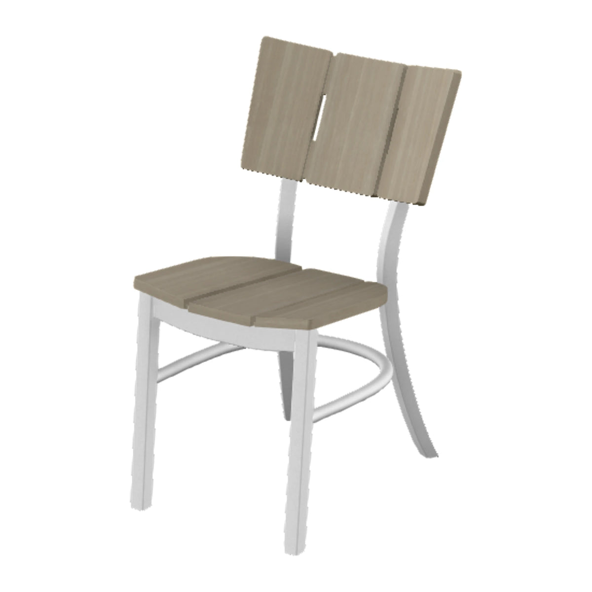 Avant Stacking Armless Dining Chair — White Txt PC