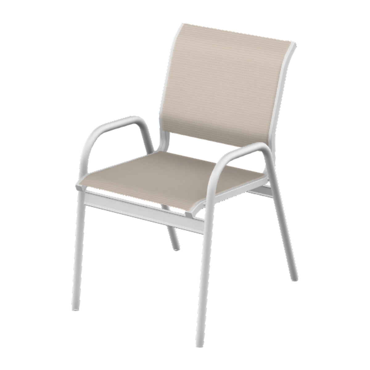 Gardenella Sling Bistro Chair — White Txt PC