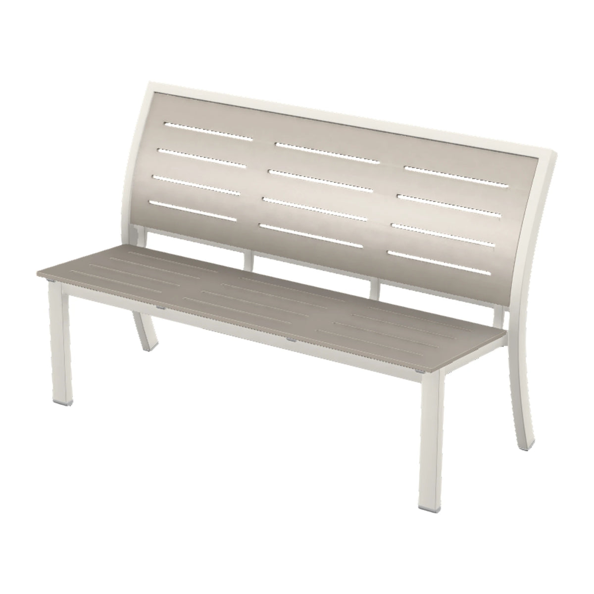Bazza 56" Armless Bench — Snow PC