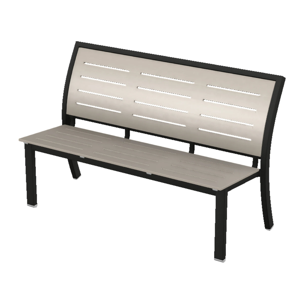 Bazza 56" Armless Bench — Black PC